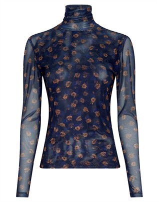 MSCHGinie Illenora Langærmet Trøje - Mari Blue Flwr